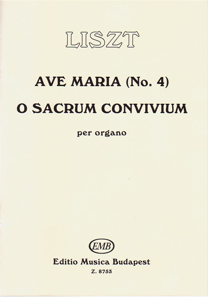 Ave Maria Nr. 4 - O Sacrum Convivum (Erstdruck)